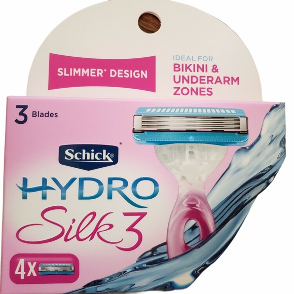 Schick Hydro Silk 3 Razor refill 4 Blades Ideal for Bikini & Underarms New - Picture 2 of 4